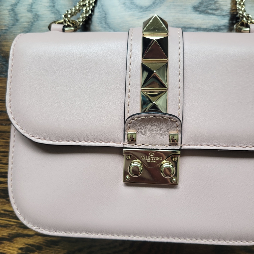 Valentino Pink Leather Shoulder Bag
